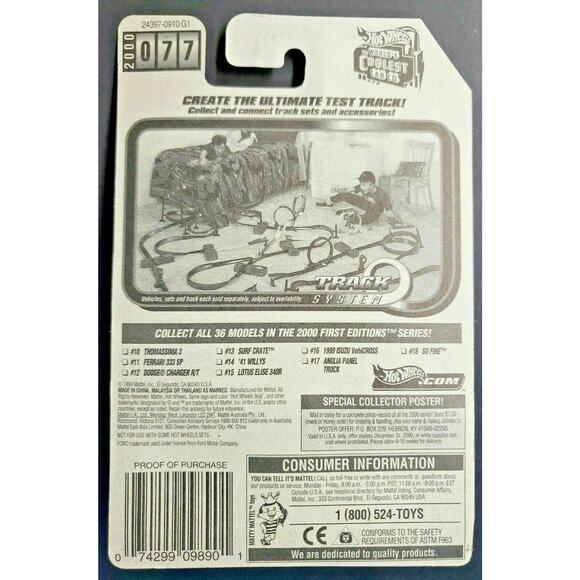 2000 Hot Wheels Anglia Panel #077 First Ed 17of 36 Purple Johnathan's Toy's HW8 - Picture 4 of 4